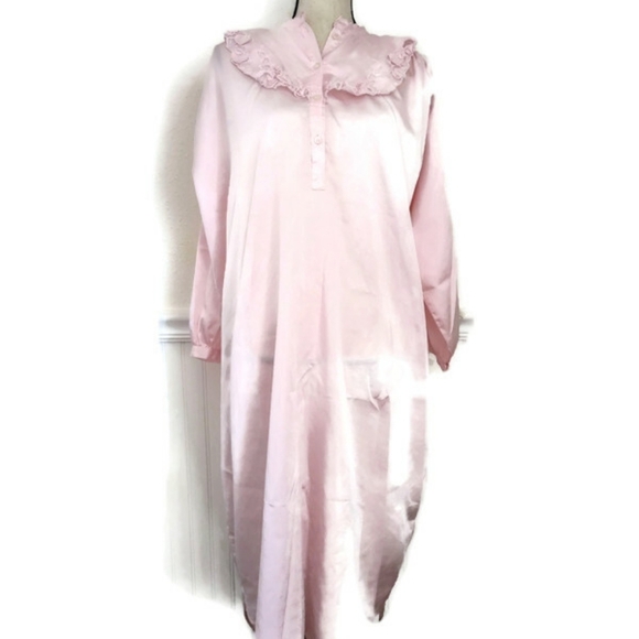 Pink Ruffled Women's Vintage Feminine Lady Like  Nightgown Size Medium - Picture 4 of 4